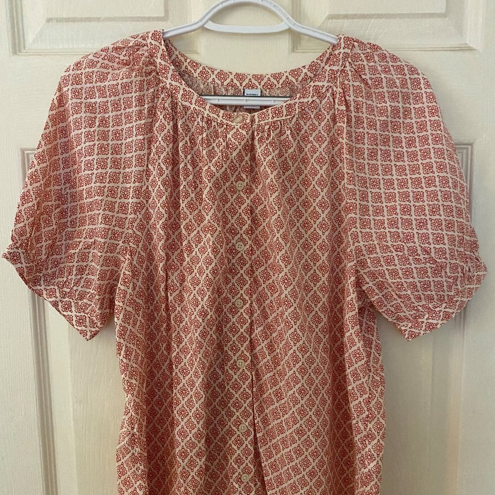 Pink Floral Cotton Top - Size Small Old Navy NWT